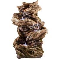 Garden Gear Serenity 4 Tier Wood Effect Water Feature, Brown
