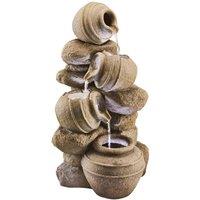 Garden Gear Serenity Cascading Tipping Pots Water Feature, Brown