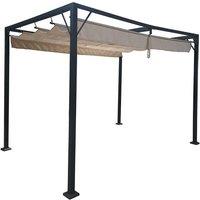 Airwave Manhattan Gazebo with Retractable Roof, Grey