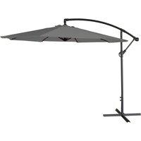 Airwave 3m Banana Hanging Parasol (base not included) - Grey, Grey