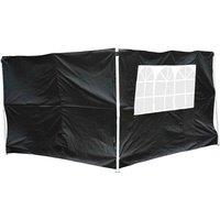 Outsunny 3m Replacement Gazebo Side Panels - Black, Black