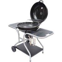 Outsunny Deluxe Charcoal Trolley BBQ, Black