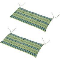 Outsunny Striped Bench Cushions - 2 Pack, Multi