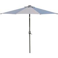 Outsunny 2.7m Parasol w/ LED Lighting (no base) - Grey, Grey