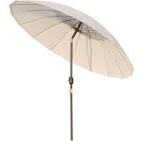 Outsunny 2.4m Round Parasol (base not included) - Cream, Cream