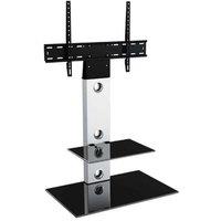 AVF Lesina Silver Column TV Stand for 32 to 65 inch, Black