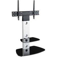 AVF Lucerne Silver Column TV Stand for 32 to 65 inch, Black