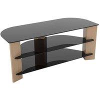 AVF Varano 110cm Oak and Black Corner TV Stand, Black