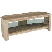 AVF Calibre CA115GOX 115cm TV Stand with Glass Shelf - Rustic Sawn Oak, Brown
