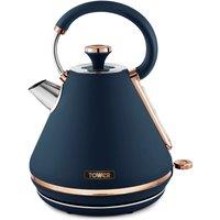 Tower T10044MNB Cavaletto 3KW 1.7L Pyramid Kettle - Blue and Rose Gold, Blue