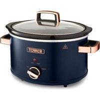 Tower T16042MNB Cavaletto 3.5L Slow Cooker - Blue and Rose Gold