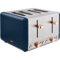 Tower T20051MNB Cavaletto 1800W 4 Slice Toaster - Blue and Rose Gold, Blue