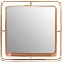 Interiors by PH Premier Housewares Mirror - Faux Champagne Gold Foil, Gold