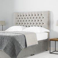 3ft Buttoned Floor Standing Headboard Grey, Grey