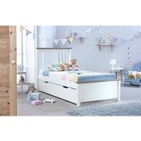 Chester White and Oak Effect Wooden Bed Single, White