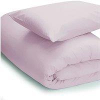 Belledorm Easy Care Minimum Iron Duvet Cover Super King Powder Pink, Pink