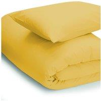 Belledorm Easy Care Minimum Iron Duvet Cover Super King Saffron, Yellow