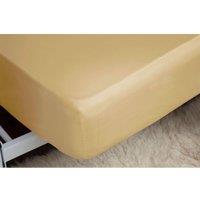 Easy Care Fitted Sheet Double Honey Dew, Yellow