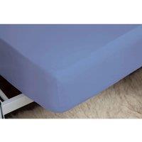 Easy Care Fitted Sheet Double Sky Blue, Blue