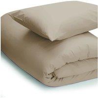Belledorm Easy Care Minimum Iron Duvet Cover Double Mushroom, Grey