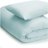 Belledorm Easy Care Minimum Iron Duvet Cover Single Duck Egg Blue, Blue
