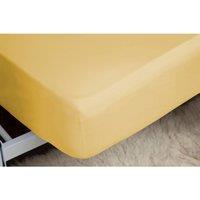 Easy Care Fitted Sheet Single Saffron, Yellow