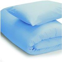 Belledorm Easy Care Minimum Iron Duvet Cover Single Sky Blue, Blue