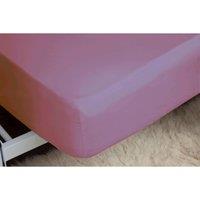 Easy Care Fitted Sheet Super King Misty Rose, Pink