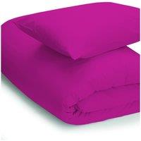 Belledorm Easy Care Minimum Iron Duvet Cover Double Fuchsia, Pink