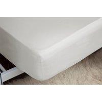 Easy Care Fitted Sheet Double Ivory, Cream