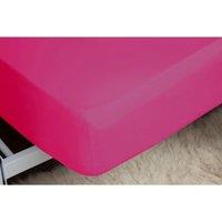 Easy Care Fitted Sheet Super King Fuchsia, Pink