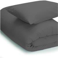 Belledorm Easy Care Minimum Iron Duvet Cover Double Grey, Grey