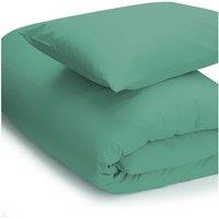 Belledorm Easy Care Minimum Iron Duvet Cover Double Teal, Green