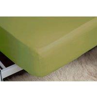 Easy Care Fitted Sheet King Olive, Green