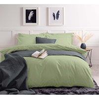 Belledorm Easy Care Minimum Iron Duvet Cover King Olive, Green