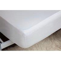Easy Care Fitted Sheet Super King White, White