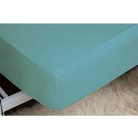 Easy Care Fitted Sheet King Teal, Blue