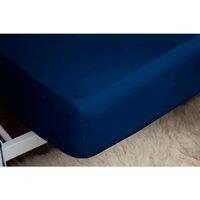 Easy Care Fitted Sheet Small Single Navy, Blue