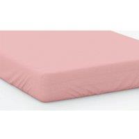 100% Cotton 200 Thread Count Fitted Sheet 12" Super King Pink, Pink
