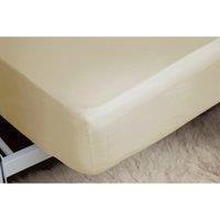 Easy Care Fitted Sheet Super King 15" Box Cream, Cream