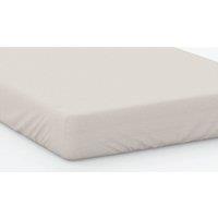 100% Cotton 200 Thread Count Fitted Sheet 12" Single Ivory, Cream