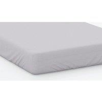 100% Cotton 200 Thread Count Fitted Sheet 12" Single Cloud, Grey