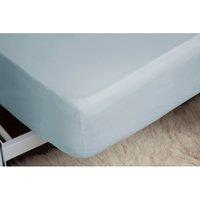 Egyptian Cotton 400 Thread Count Super King Fitted Sheet 12" Duck Egg, Blue