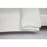 Egyptian Cotton 400 Thread Count Super King Oxford Duvet Cover Ivory, Cream