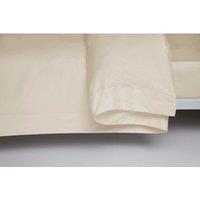 Egyptian Cotton 400 Thread Count King Oxford Duvet Cover Cream, Cream