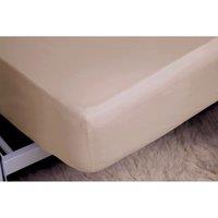 Egyptian Cotton 400 Thread Count Single Fitted Sheet 12" Oyster, Cream