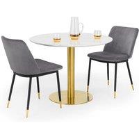 Julian Bowen Set Of 2 Delaunay Dining Chairs Grey, Grey