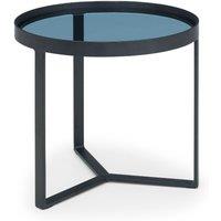 Julian Bowen Loft Lamp Table Smoked Glass, Black
