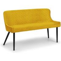 Julian Bowen Luxe High Back Bench Mustard, Yellow