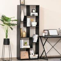 HOMCOM 178cm Eight Shelf Bookcase Shelving Unit Black